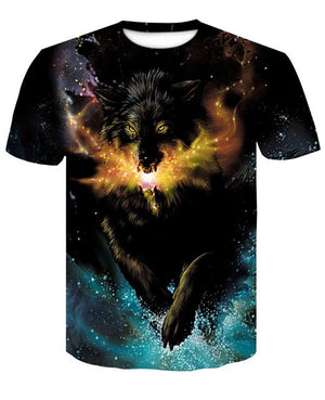 Electrical wolf t-shirt